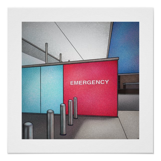 Poster du service d'urgence (Devant)