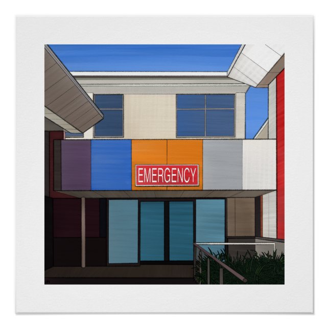 Poster du service d'urgence (Devant)