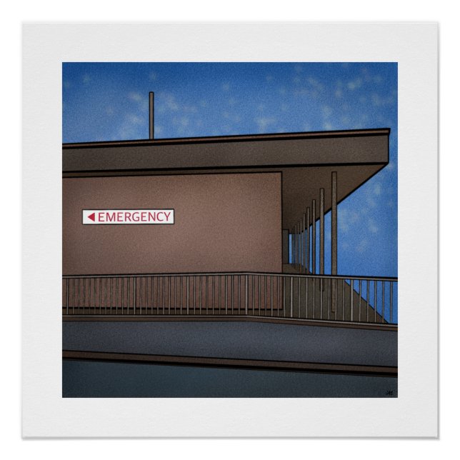 Poster du service d'urgence (Devant)