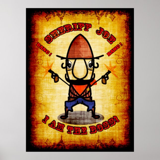 Poster du Sheriff Joe "I Am The Boss" (Devant)
