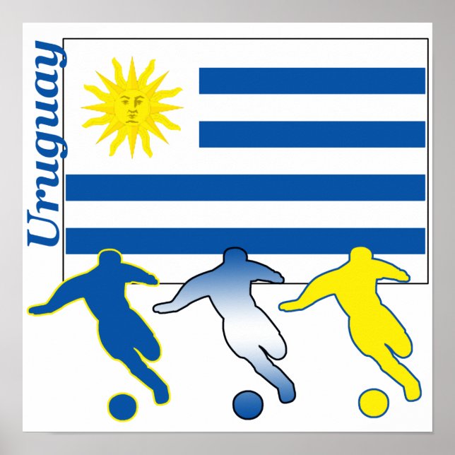 Poster du soccer Uruguay (Devant)