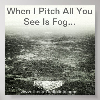 Poster du softball sur le terrain rapide.. Rangeme