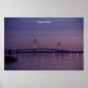 Poster du soleil du pont Mackinac