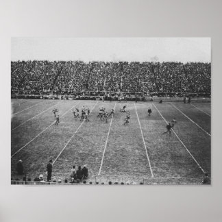 Poster du stade de football vintage