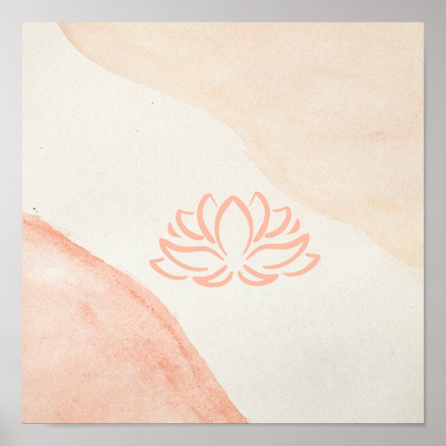 Poster du Studio Yoga, Poster Zen, Fleur Lotus (Devant)