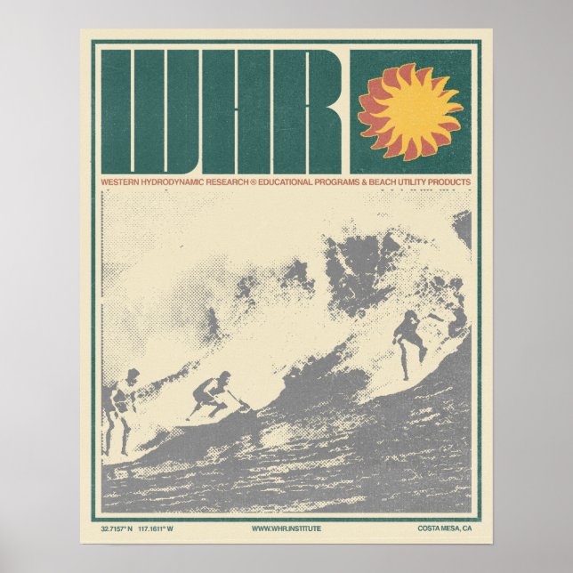 Poster du Surf de recherche hydrodynamique de l'Ou (Devant)