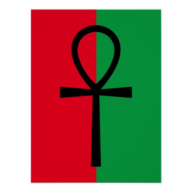 Poster du symbole Ankh de la fierté africaine (Devant)