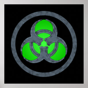Poster du symbole Biodanger de Pierre Verte