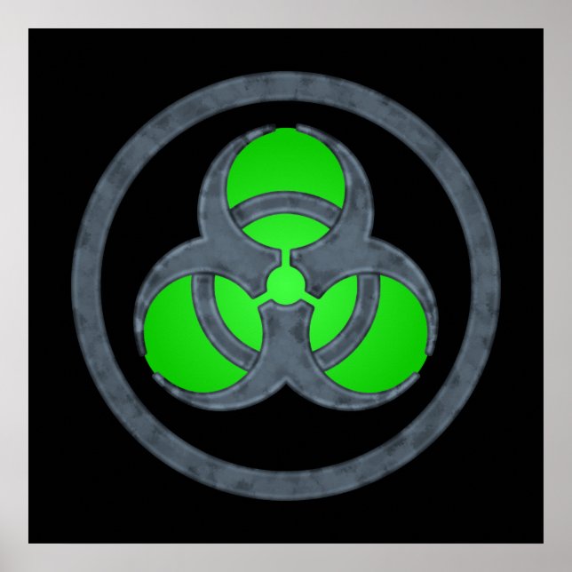 Poster du symbole Biodanger de Pierre Verte (Devant)