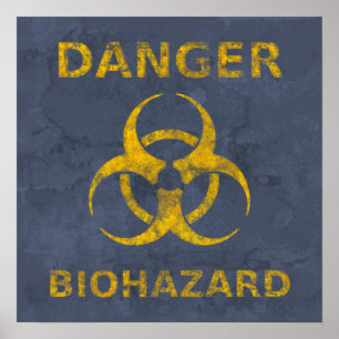 Poster du symbole Biodanger en détresse