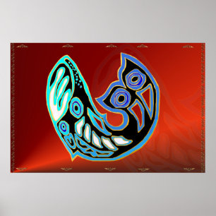 Poster du symbole de baleine