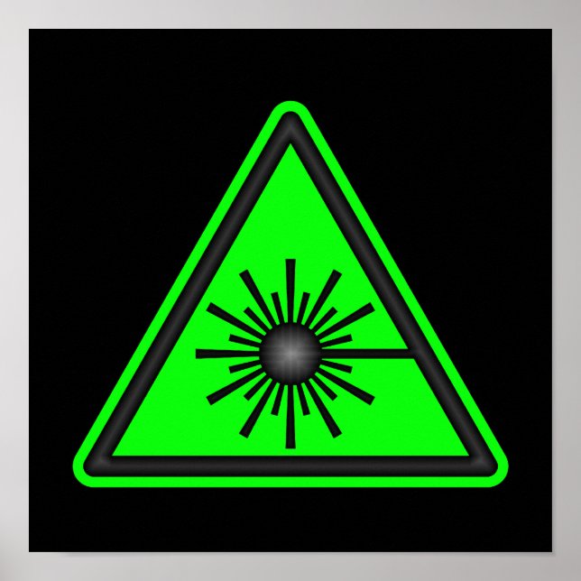 Poster du symbole laser vert (Devant)