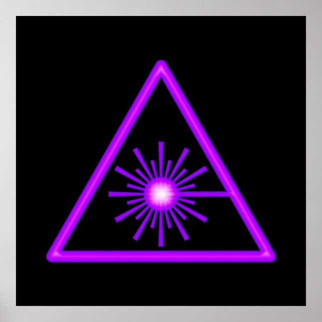 Poster du symbole laser violet (Devant)