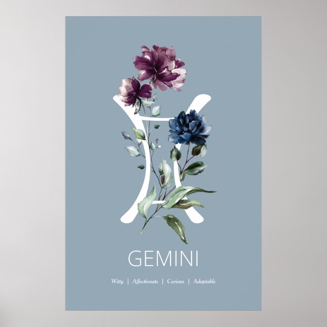 Poster du symbole Zodiac Gemini (Devant)