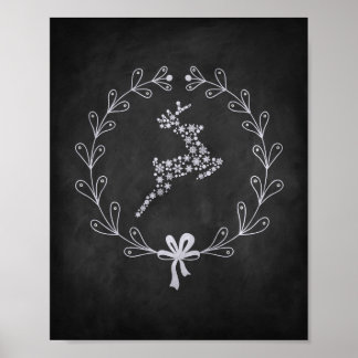 Poster du tableau de bord de Noël Reindeer