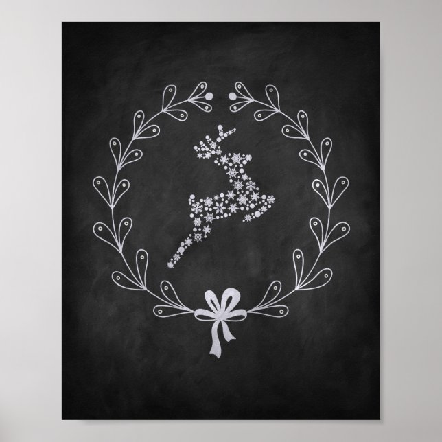 Poster du tableau de bord de Noël Reindeer (Devant)