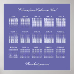Poster du tableau de Mariage de table Lavender 15