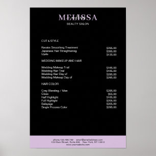 Poster du tarif moderne Black Purple