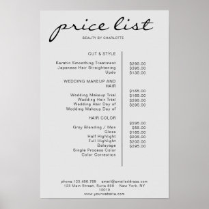 Poster du tarif moderne Simpel