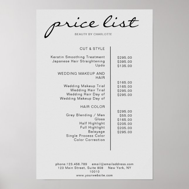 Poster du tarif moderne Simpel (Devant)