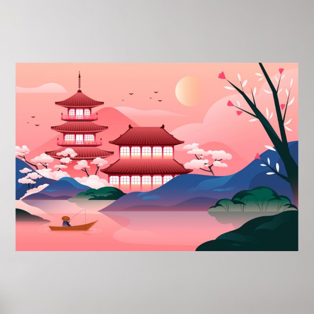 Poster du Temple japonais (Devant)