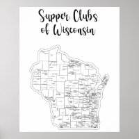 Poster du thème du club de souper du Wisconsin