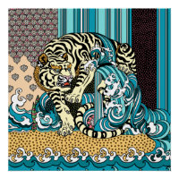 Poster du tigre blanc Feng Shui