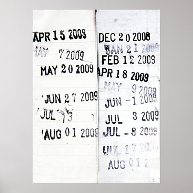 Poster du timbre de date de la bibliothèque (Devant)