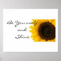 Poster du tournesol Soyez vous-même