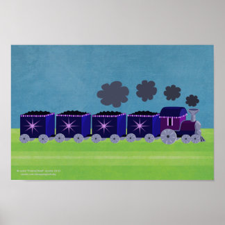 Poster du train Indigo & Purple Choo Choo