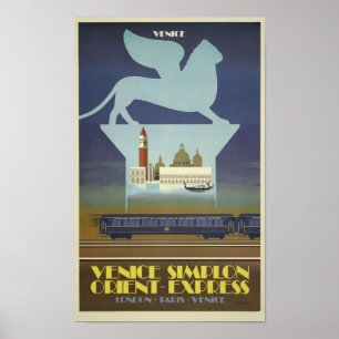Poster du train vintage Venice Simplon Orient Expr