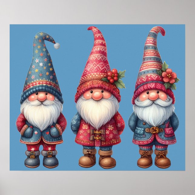 Poster du trio Gnomes de Noël (Devant)