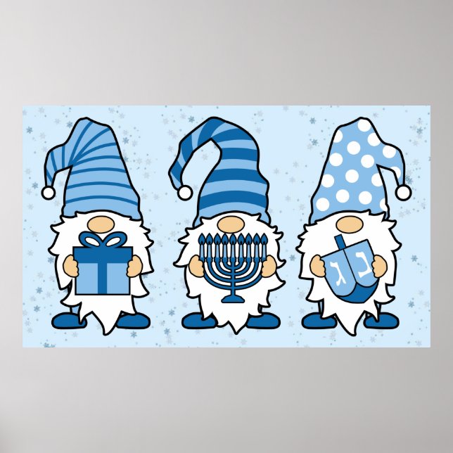 Poster du trio Hanoukka Gnomes (Devant)