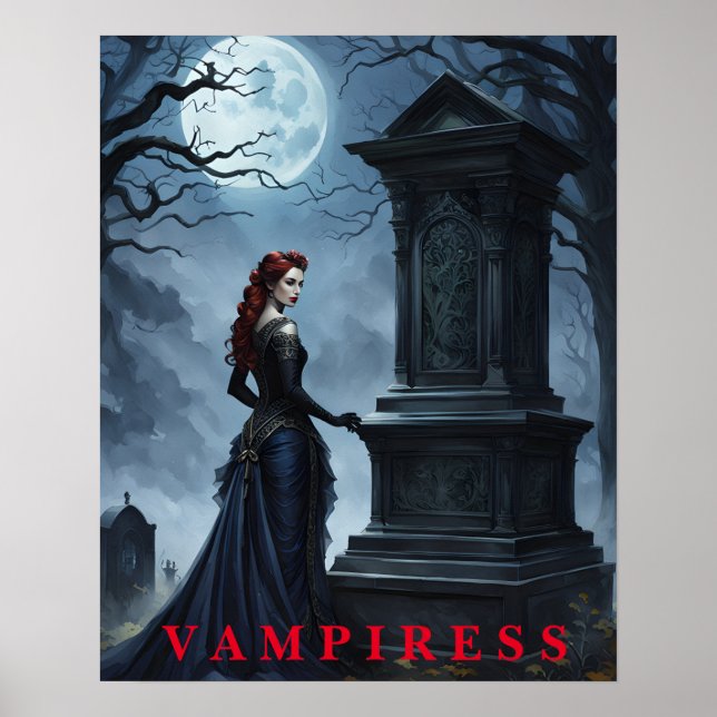 Poster du vampiress d'Halloween (Devant)