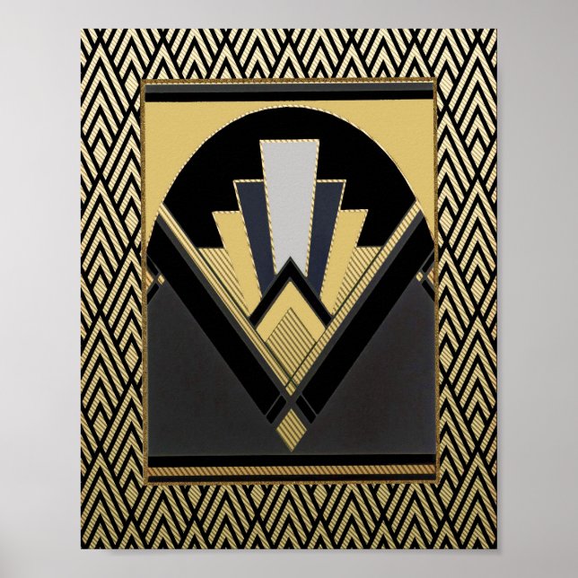 Poster Du Ventilateur Art Déco. (Devant)