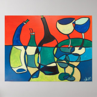 Poster du vin Abstrait