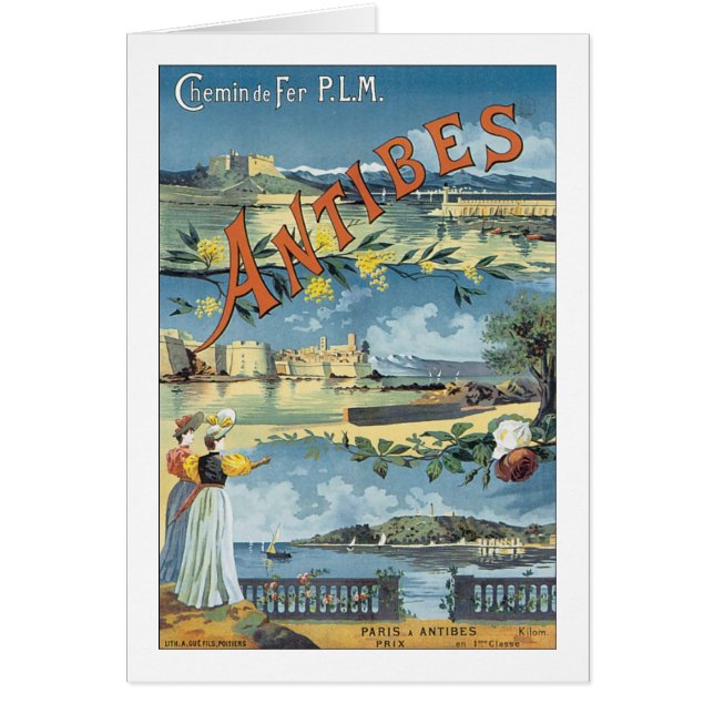 Poster du Vintage voyage Antibes (Devant)