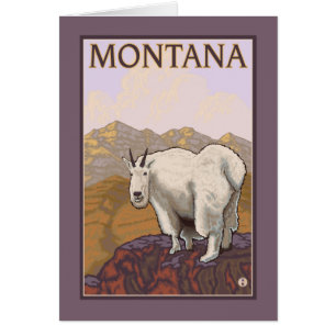 Poster du Vintage voyage de la chèvre de Montana