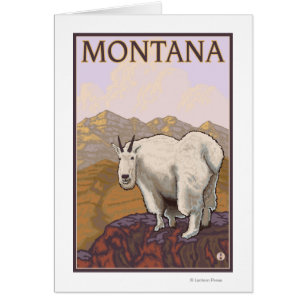 Poster du Vintage voyage de la chèvre de Montana