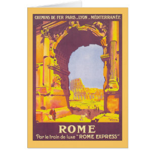 Poster du Vintage voyage de l'Express de Rome