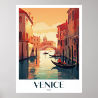 Poster du Vintage voyage de Venise