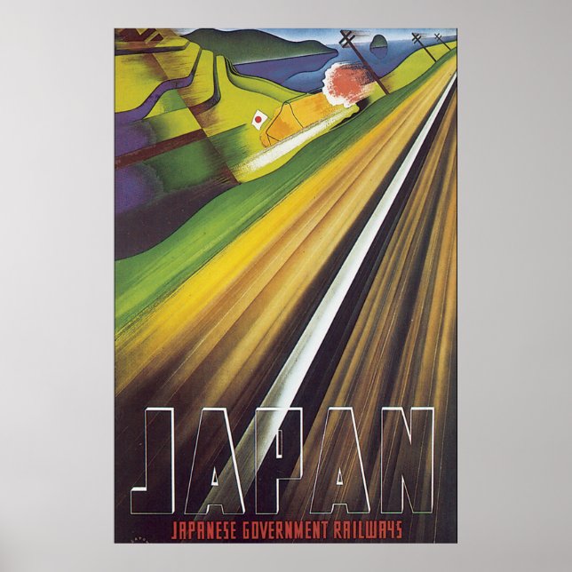 Poster du Vintage voyage des chemins de fer japona (Devant)