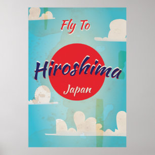 Poster du Vintage voyage du Japon Hiroshima