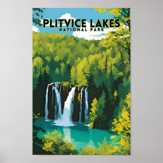 Poster du Vintage voyage du parc national des Lacs