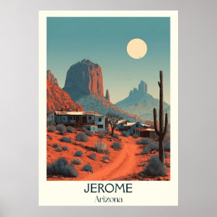 Poster du Vintage voyage Jerome Arizona   Ghost Re