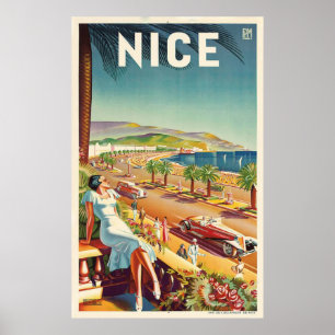 Poster du Vintage voyage Nice France