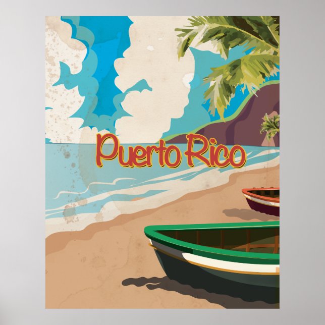 Poster du Vintage voyage Porto Rico (Devant)