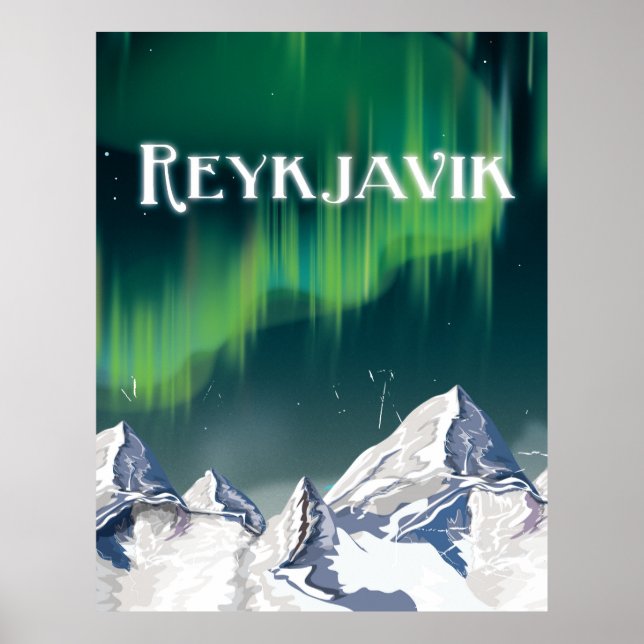 Poster du Vintage voyage Reykjavik (Devant)