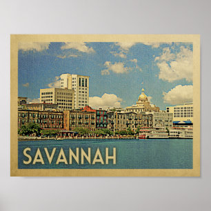 Poster du Vintage voyage Savannah