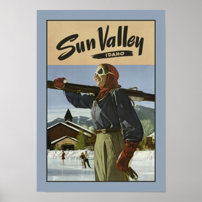 Poster du Vintage voyage Sun Valley Idaho (Devant)